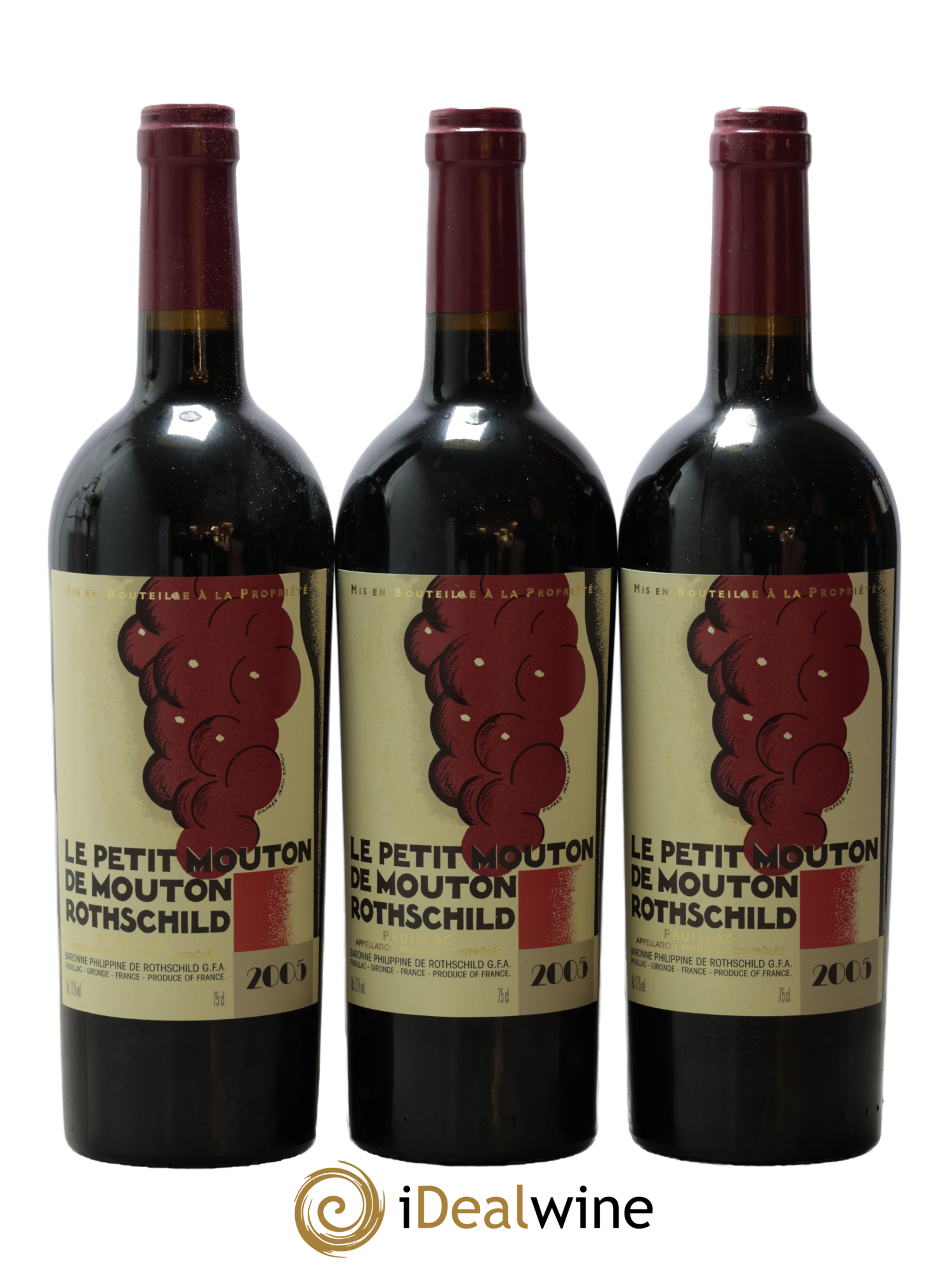 Petit Mouton Second Vin 2005 - Lot de 3 bouteilles - 0