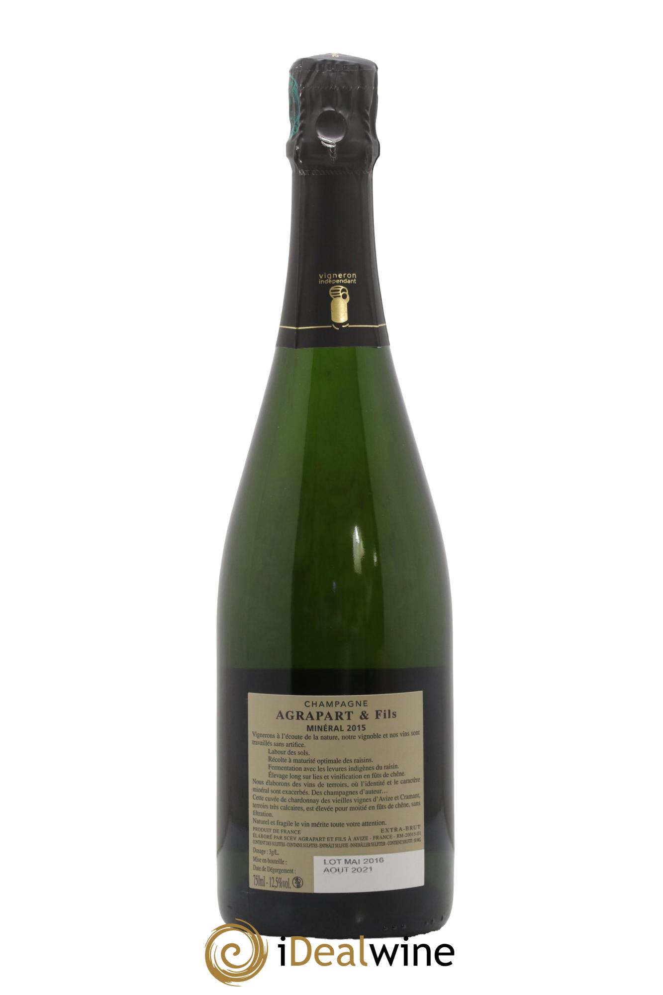Minéral Blanc de Blancs  Extra-Brut Agrapart & Fils  2015 - Lot of 1 bottle - 1