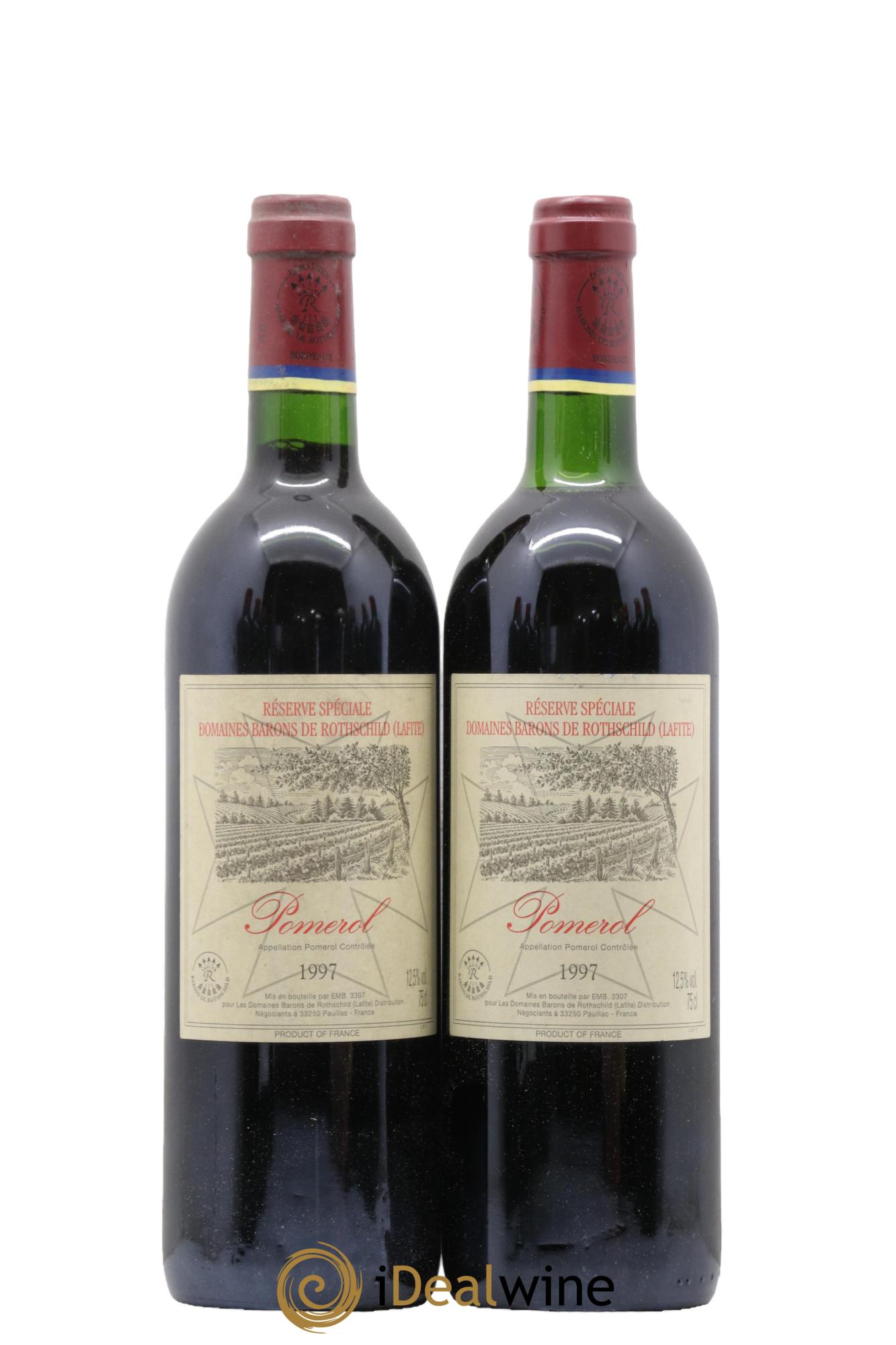 Pomerol Réserve Spéciale domaine Barons De Lafite Rothschild 1997 - Lot de 2 bouteilles - 0
