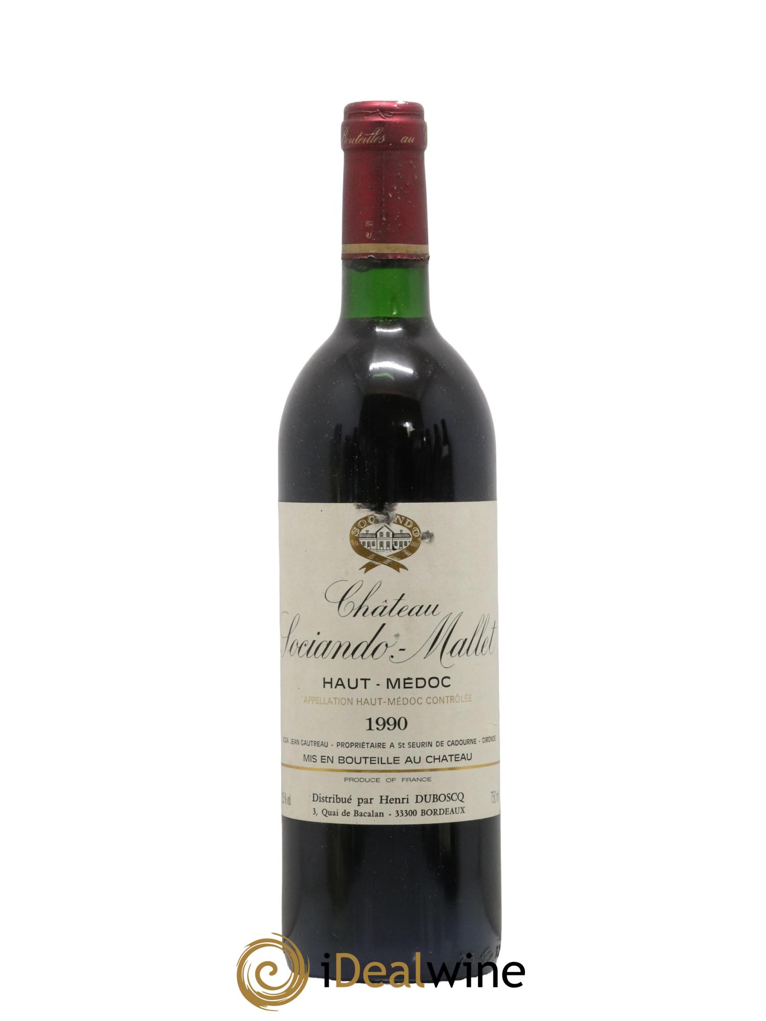 Château Sociando Mallet 1990 - Posten von 1 Flasche - 0