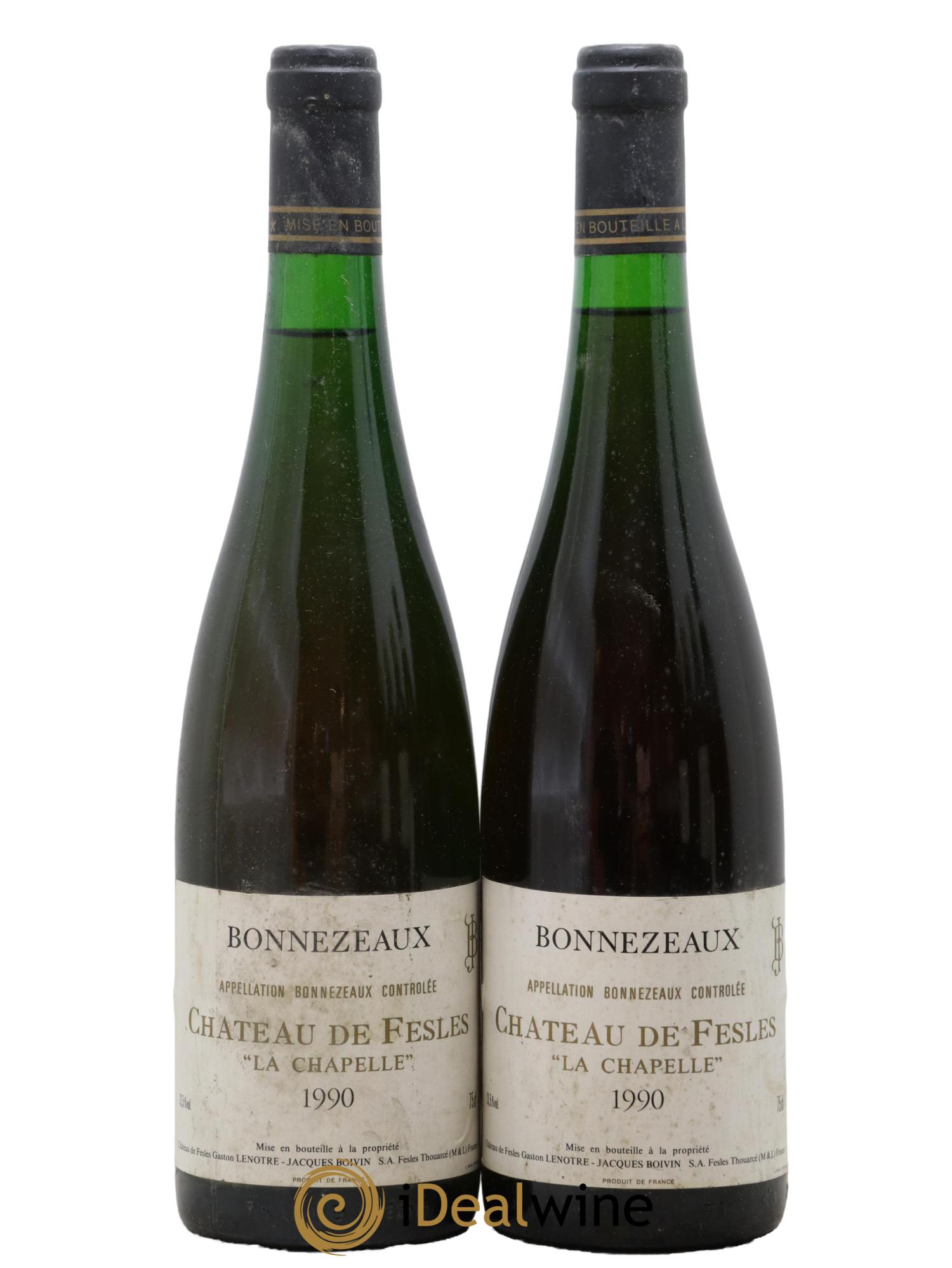 Bonnezeaux La Chapelle Château de Fesles 1990 - Lotto di 2 bottiglie - 0