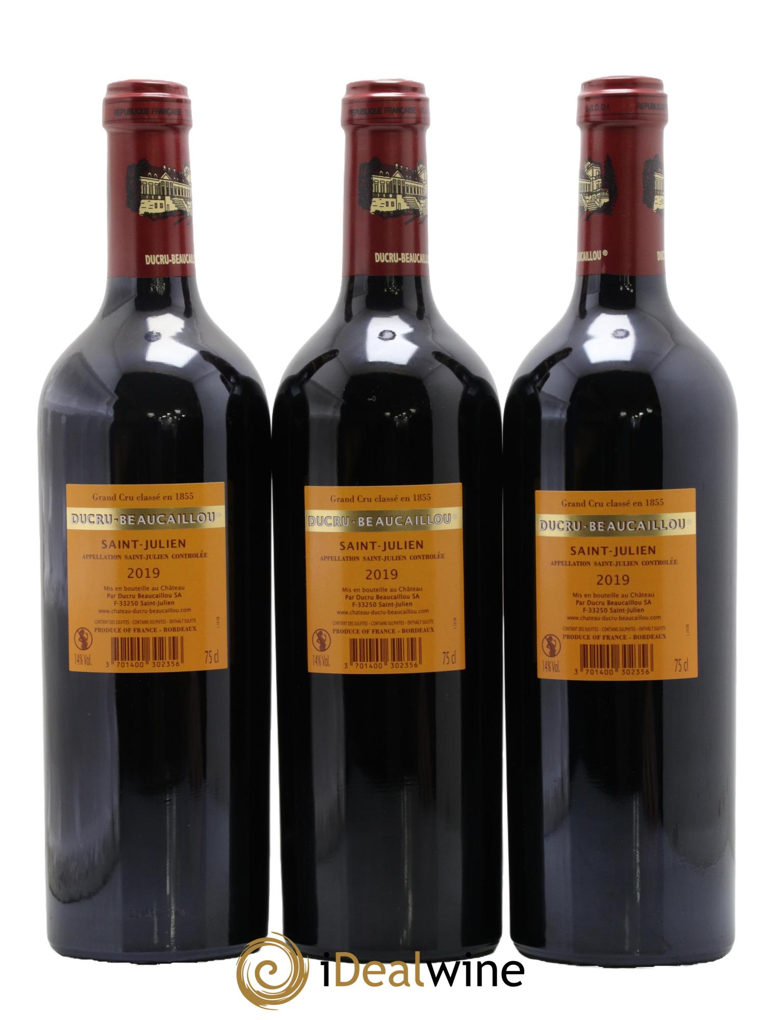 Château Ducru Beaucaillou 2ème Grand Cru Classé  2019 - Lot of 3 bottles - 1