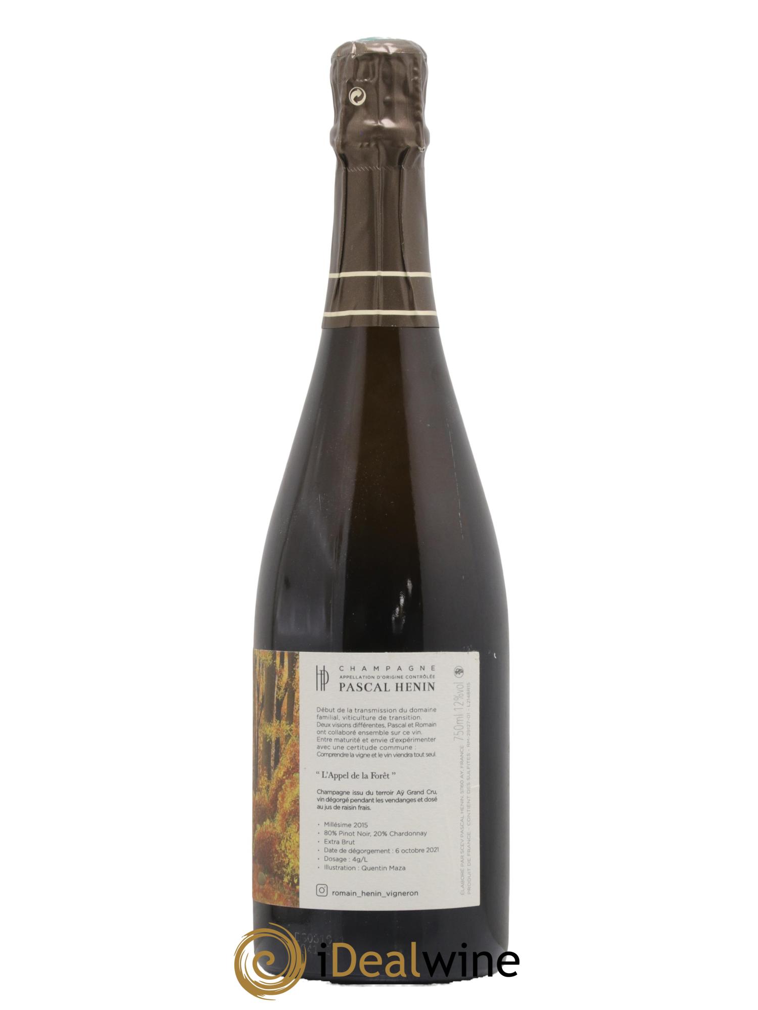 L'Appel de la Fôret Romain Henin 2015 - Lot de 1 bouteille - 1