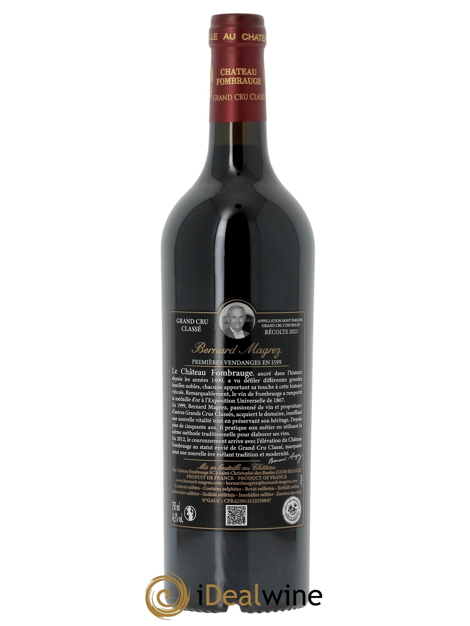 Château Fombrauge Grand Cru Classé (OWC if 6 bts) 2023 - Lot of 1 bottle - 1