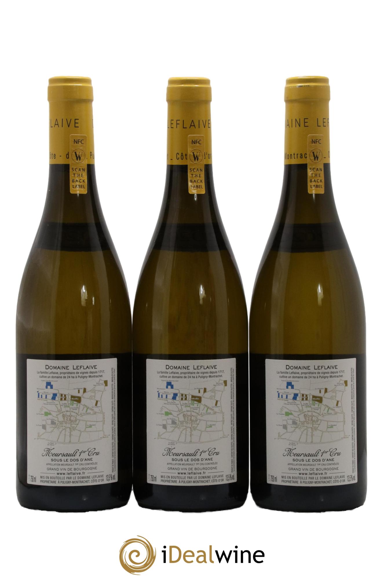 Meursault 1er Cru Sous le Dos d'Ane Leflaive (Domaine) 2020 - Lotto di 3 bottiglie - 1