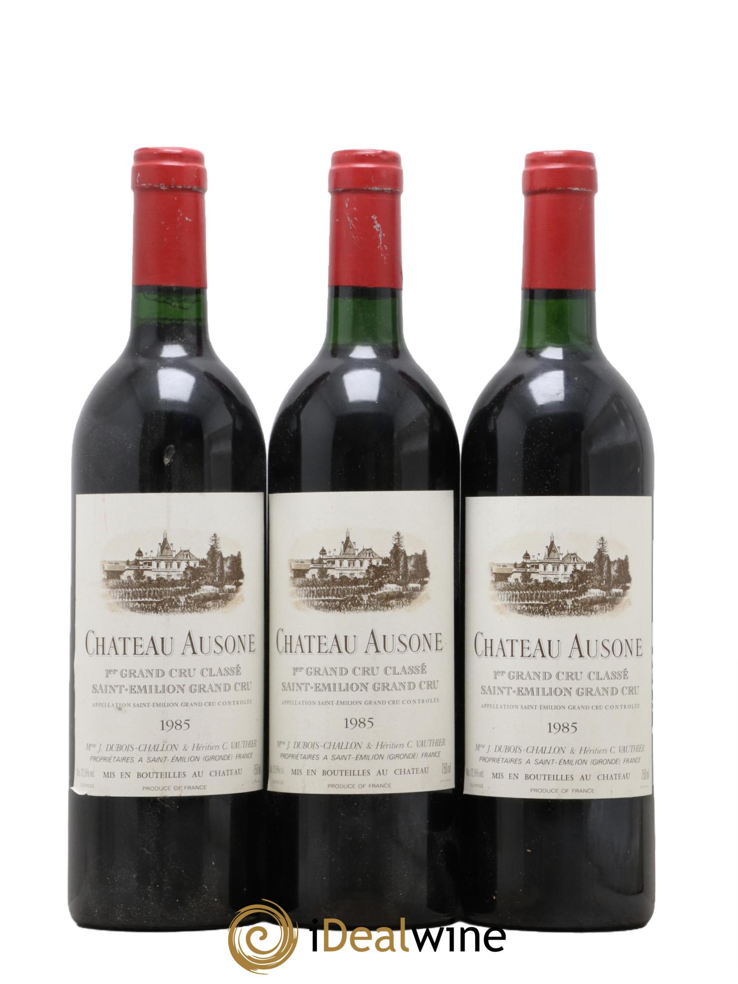 Château Ausone 1er Grand Cru Classé A 1985 - Lot de 3 bouteilles - 0