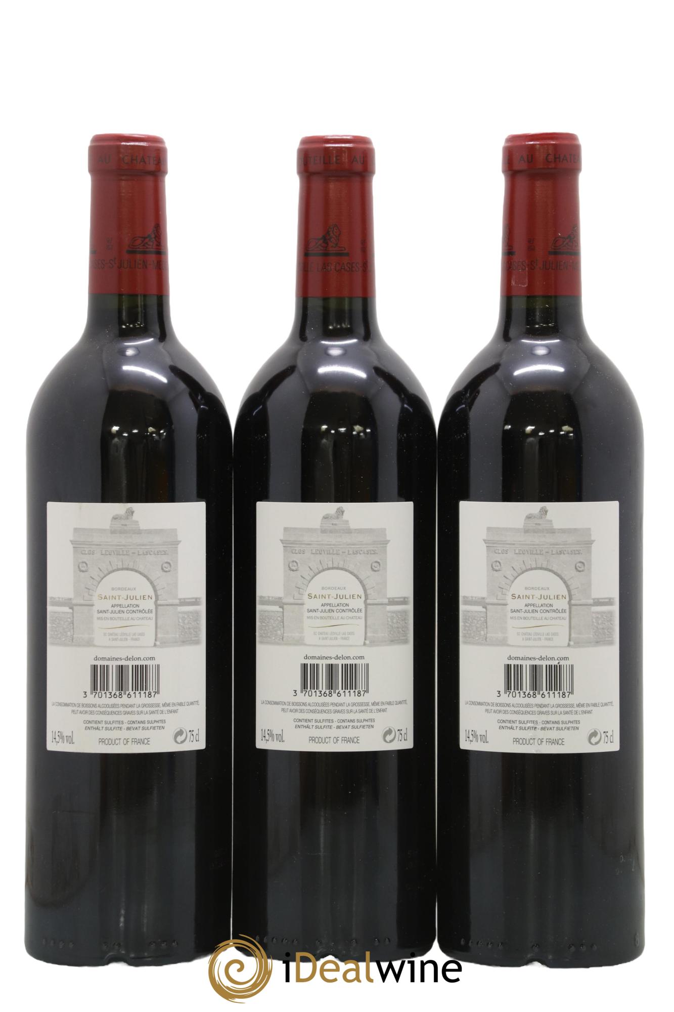 Château Léoville Las Cases 2ème Grand Cru Classé 2018 - Lot de 3 bouteilles - 1