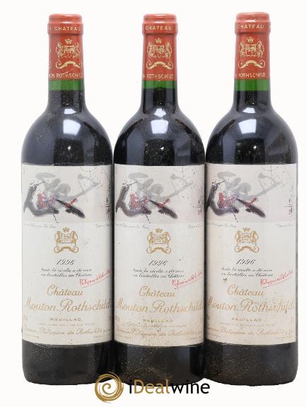 Château Mouton Rothschild 1er Grand Cru Classé 1996 - Lot of 3 bottles - 0