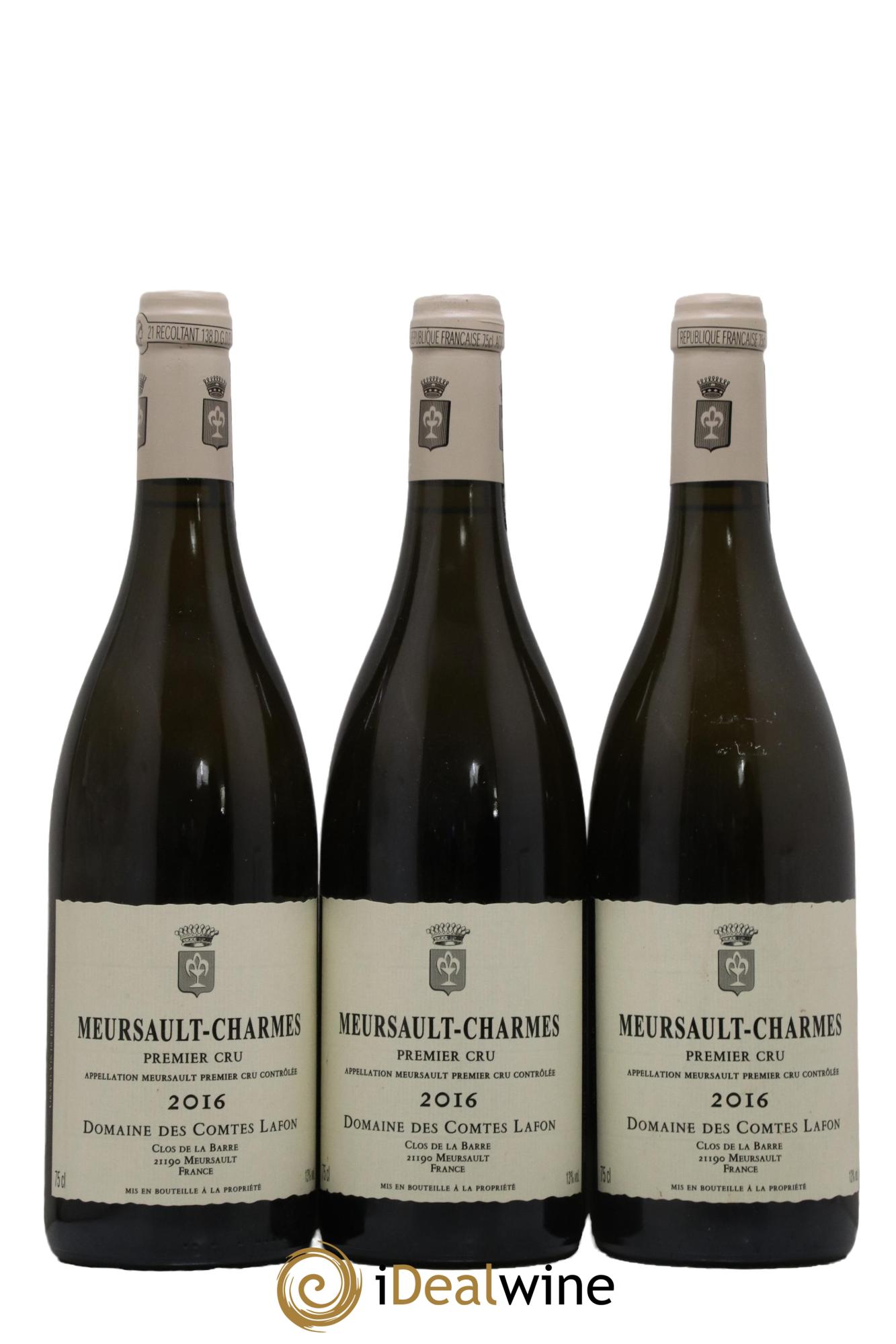 Meursault 1er Cru Charmes Comtes Lafon (Domaine des) 2016 - Lot de 3 bouteilles - 0