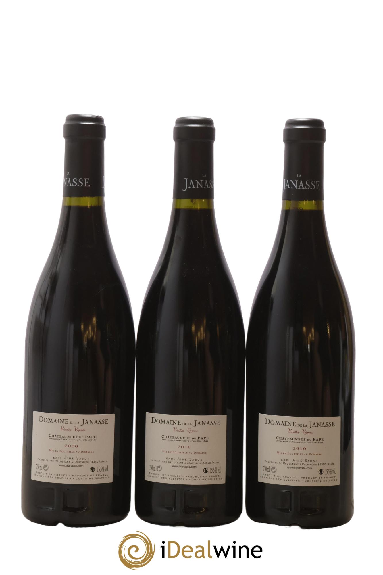 Châteauneuf-du-Pape Cuvée Vieilles Vignes La Janasse (Domaine de) 2010 - Lotto di 3 bottiglie - 1