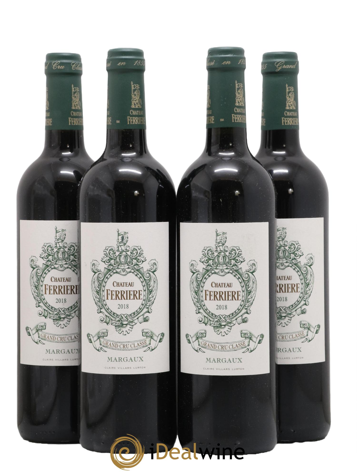 Château Ferrière 3ème Grand Cru Classé 2018 - Lot de 4 bouteilles - 0