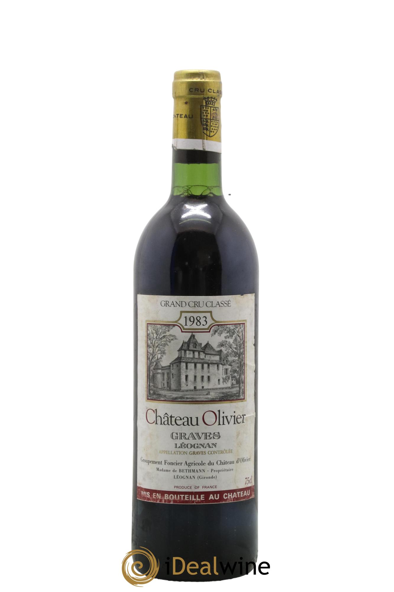 Château Olivier Cru Classé de Graves 1983 - Lot de 1 bouteille - 0