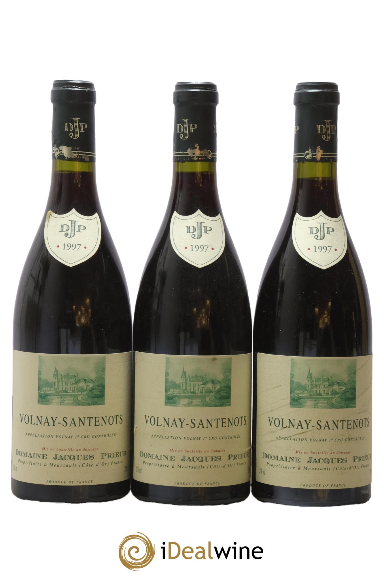 Volnay 1er Cru Clos des Santenots Jacques Prieur (Domaine) 1997 - Lot of 3 bottles - 0