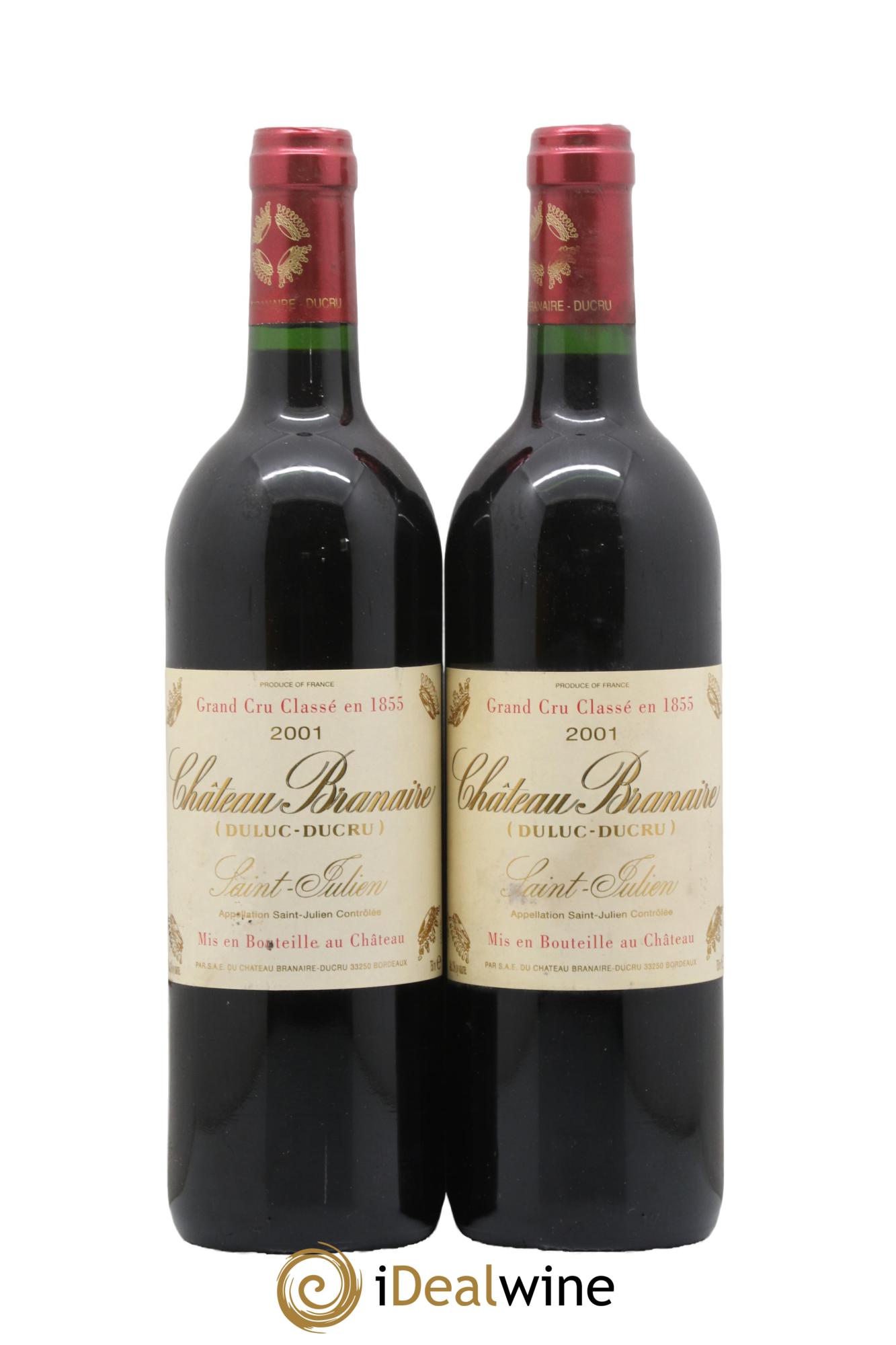 Château Branaire Ducru 4ème Grand Cru Classé 2001 - Lot of 2 bottles - 0