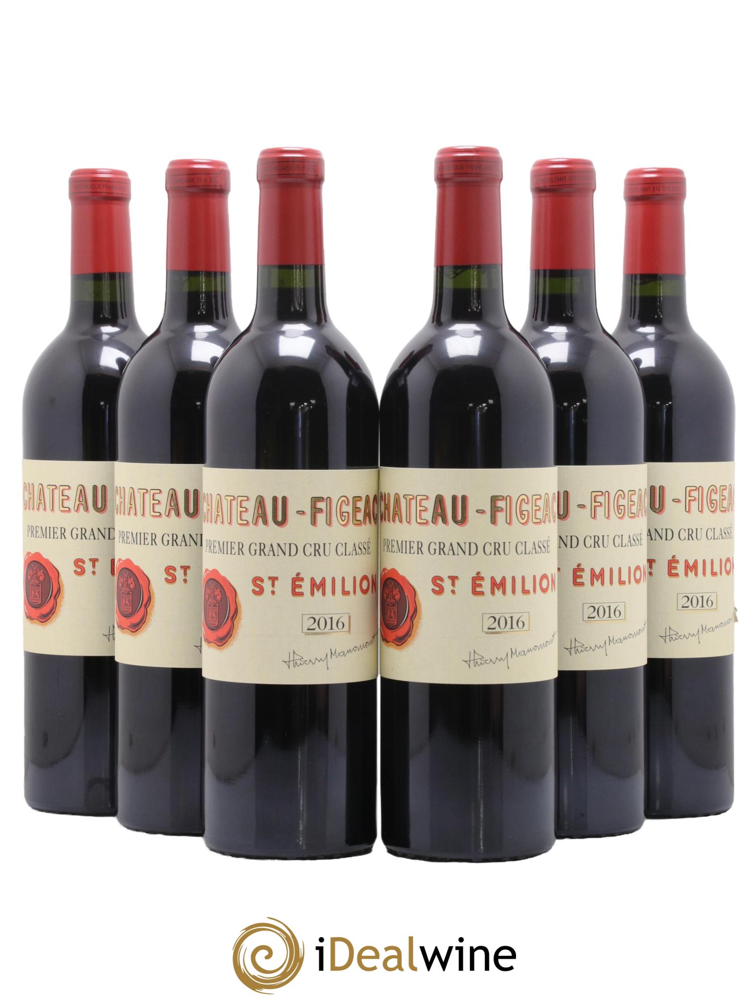 Château Figeac 1er Grand Cru Classé A 2016 - Lot de 6 bouteilles - 0
