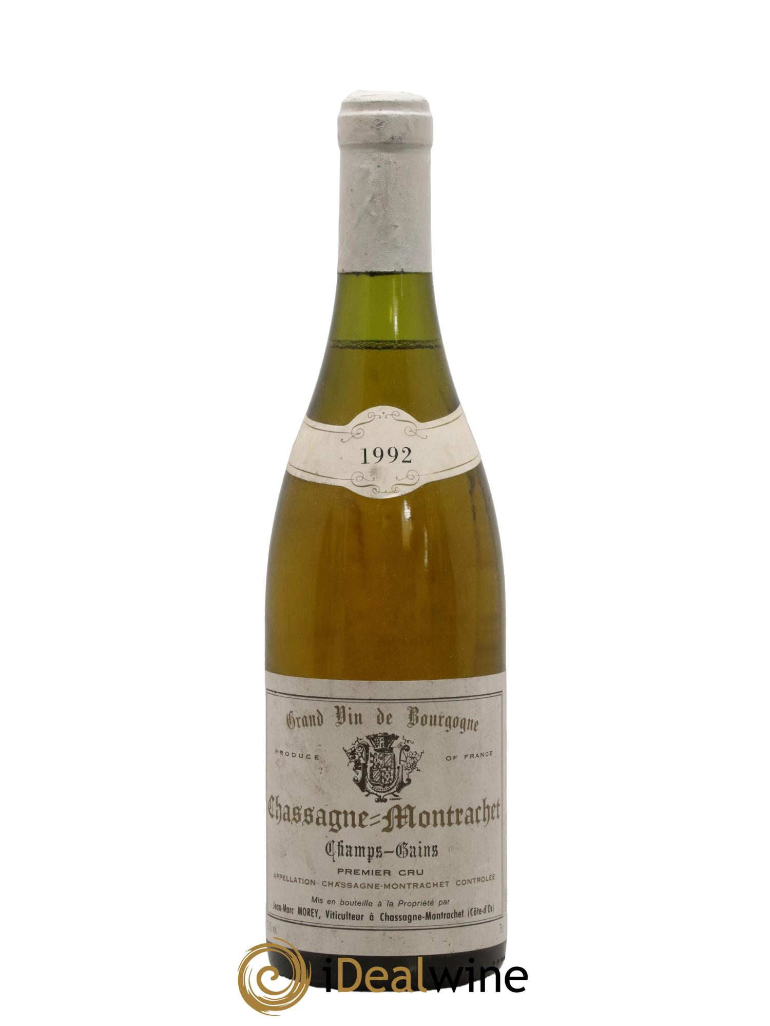 Chassagne-Montrachet 1er Cru Champs Gain Domaine Jean-Marc Morey 1992 - Lot de 1 bouteille - 0