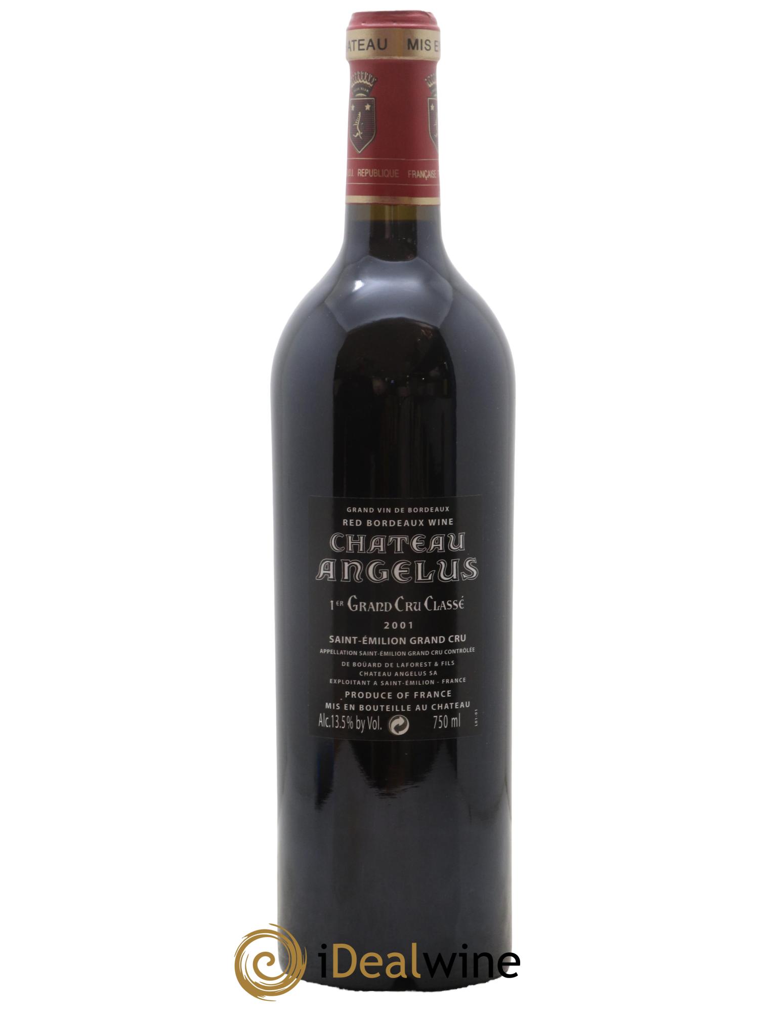 Château Angélus 1er Grand Cru Classé A 2001 - Lot de 1 bouteille - 1