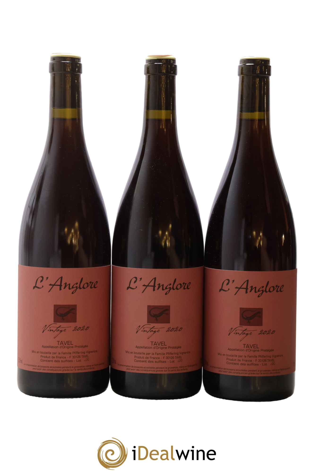 Tavel Vintage L'Anglore 2020 - Lot de 3 bouteilles - 0