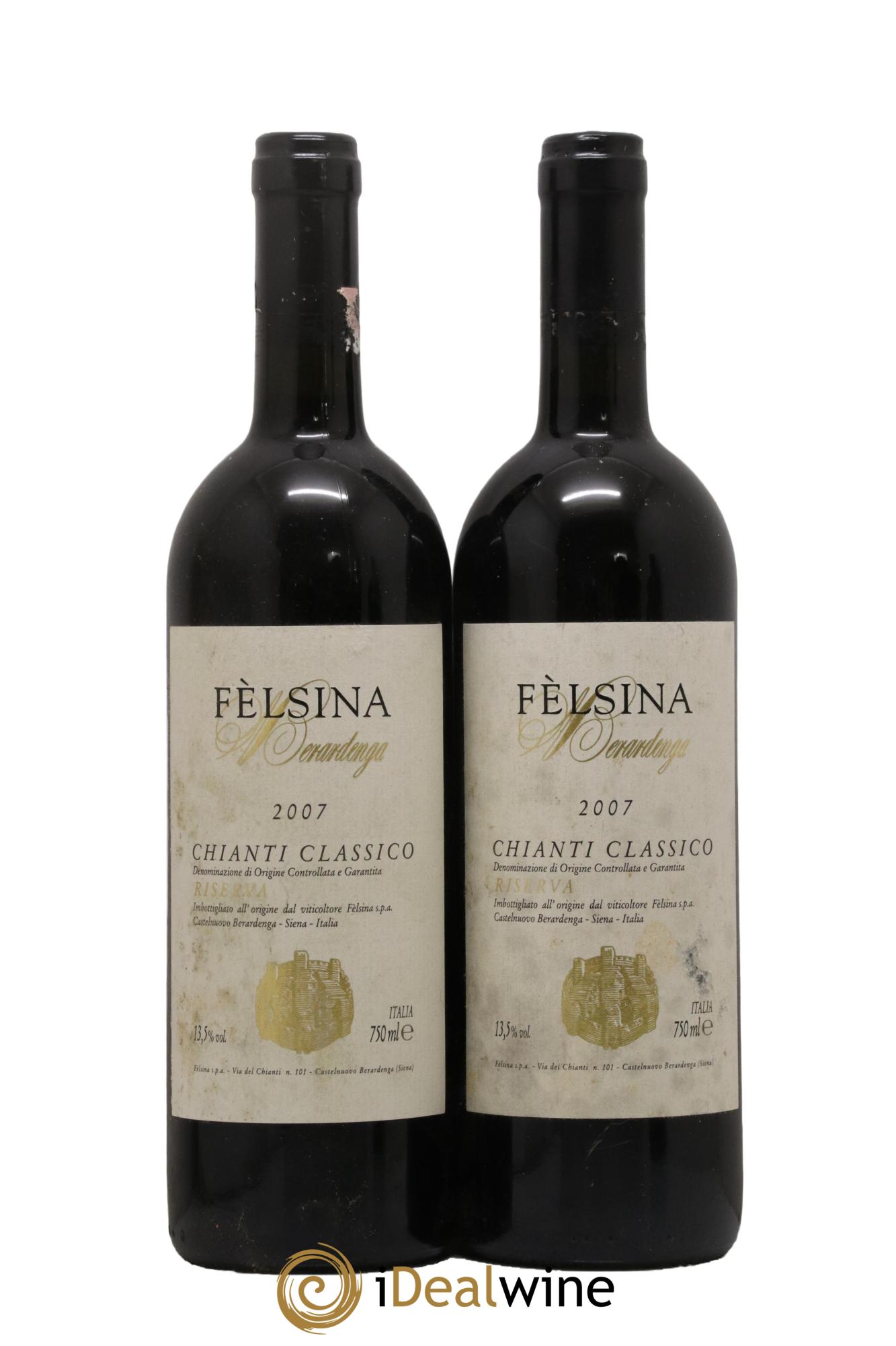 Chianti Classico DOCG Riserva Fèlsina 2007 - Lot de 2 bouteilles - 0