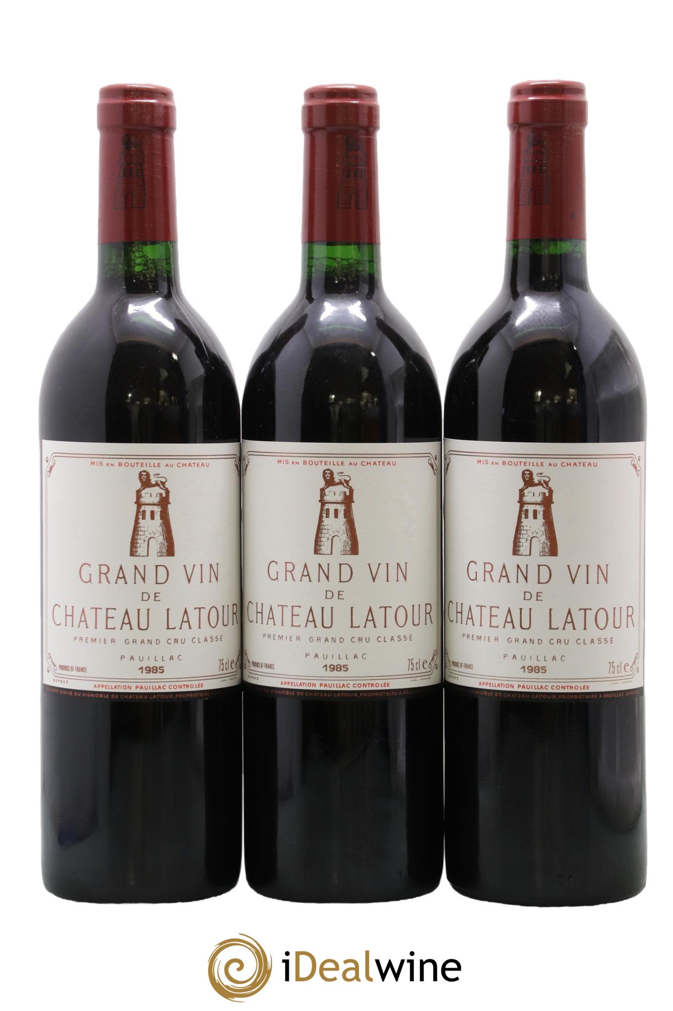 Château Latour 1er Grand Cru Classé 1985 - Lot de 3 bouteilles - 0