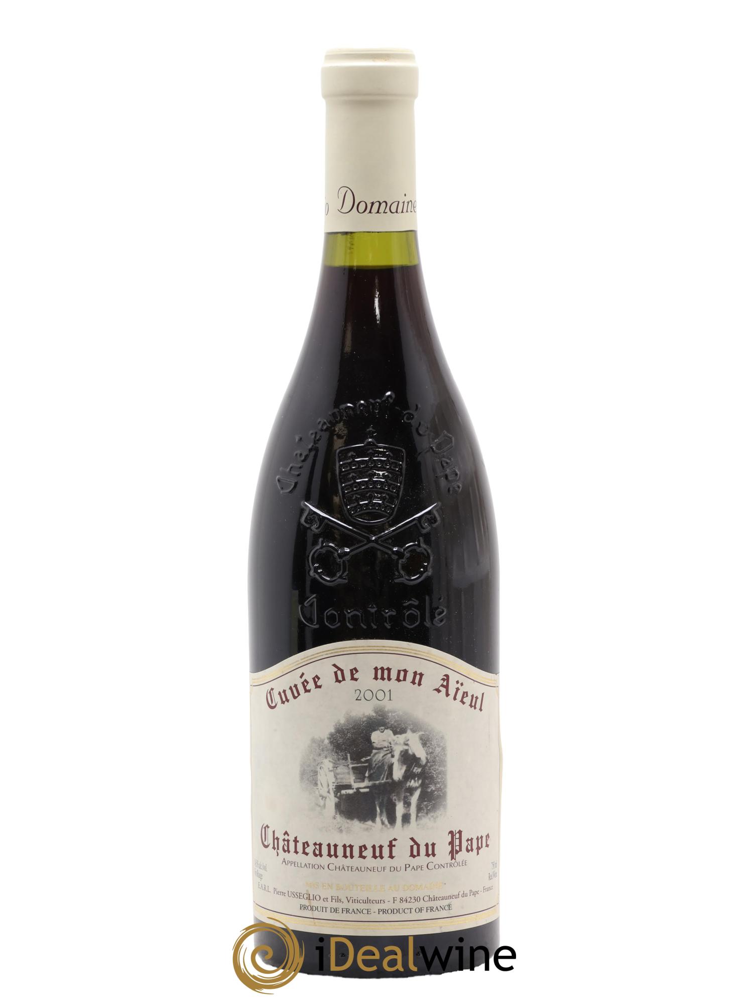 Châteauneuf-du-Pape Cuvée de mon Aïeul Pierre Usseglio & Fils 2001 - Posten von 1 Flasche - 0