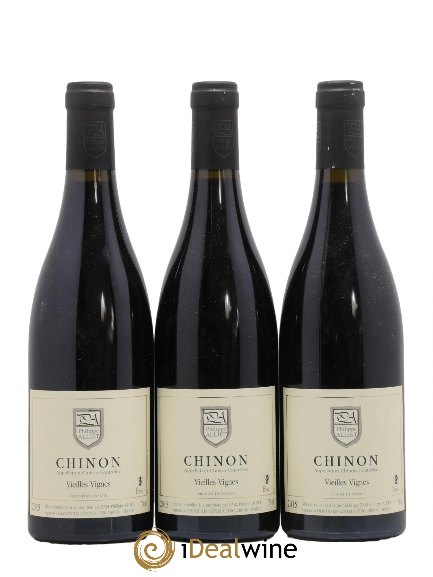 Chinon Vieilles Vignes Philippe Alliet 2015 - Lot de 3 bouteilles - 0