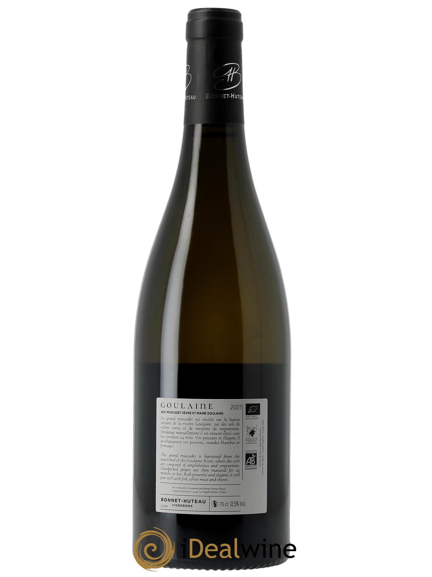 Muscadet-Sèvre-et-Maine sur lie Goulaine Bonnet-Huteau 2021 - Lot of 1 bottle - 1