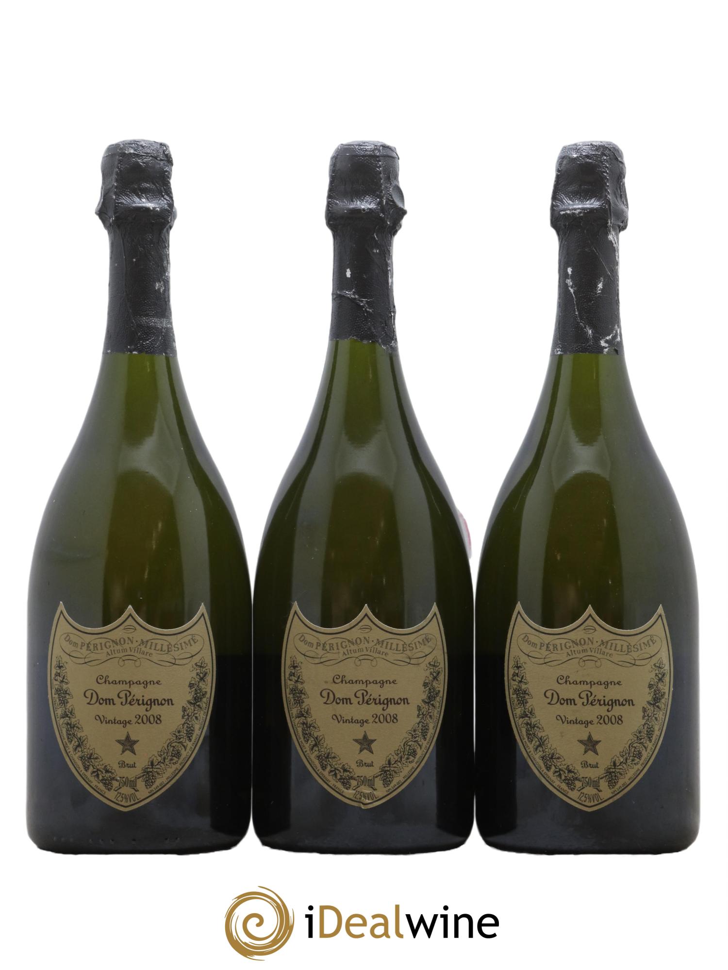Brut Dom Pérignon 2008 - Lot de 3 bouteilles - 0