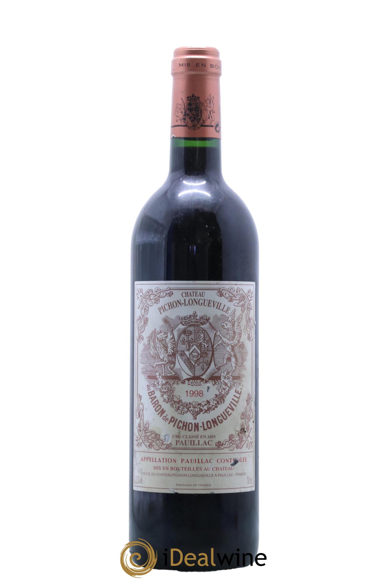 Pichon Longueville Baron 2ème Grand Cru Classé 1998 - Lot de 1 bouteille - 0