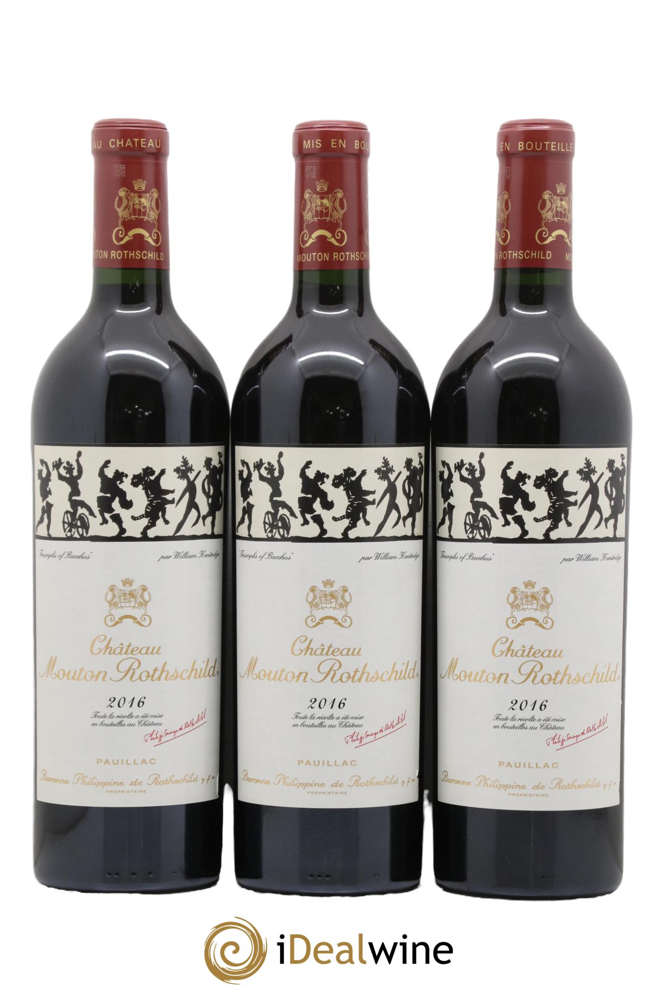 Château Mouton Rothschild 1er Grand Cru Classé 2016 - Lot de 6 bouteilles - 1