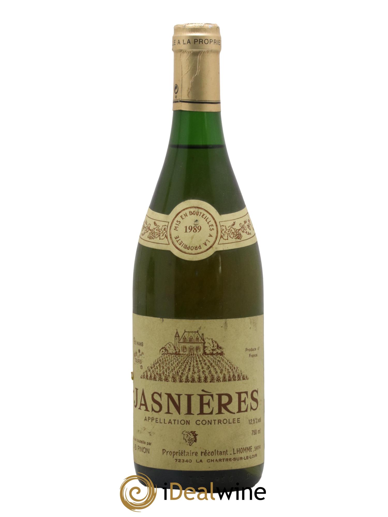 Jasnières Domaine Pinon 1989 - Lot de 1 bouteille - 0