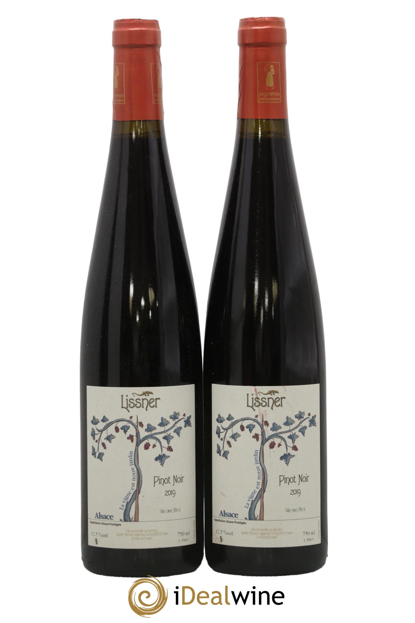 Alsace Pinot Noir Domaine Clément Lissner 2019 - Lot of 2 bottles - 0