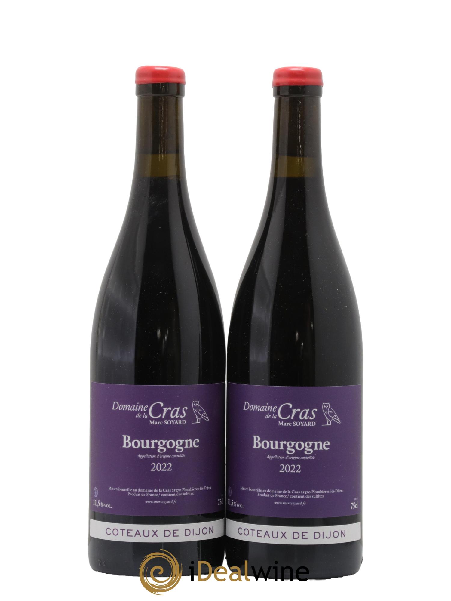 Coteaux de Dijon Domaine de la Cras - Marc Soyard 2022 - Lot de 2 bouteilles - 0