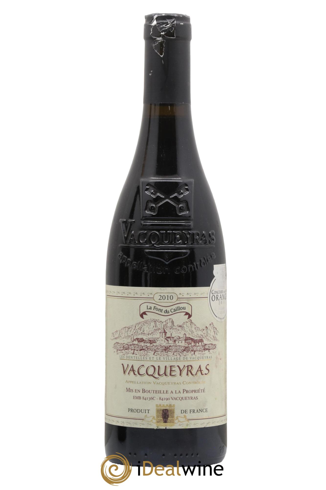 Vacqueyras La Font Du Caillou 2010 - Lot de 1 bouteille - 0