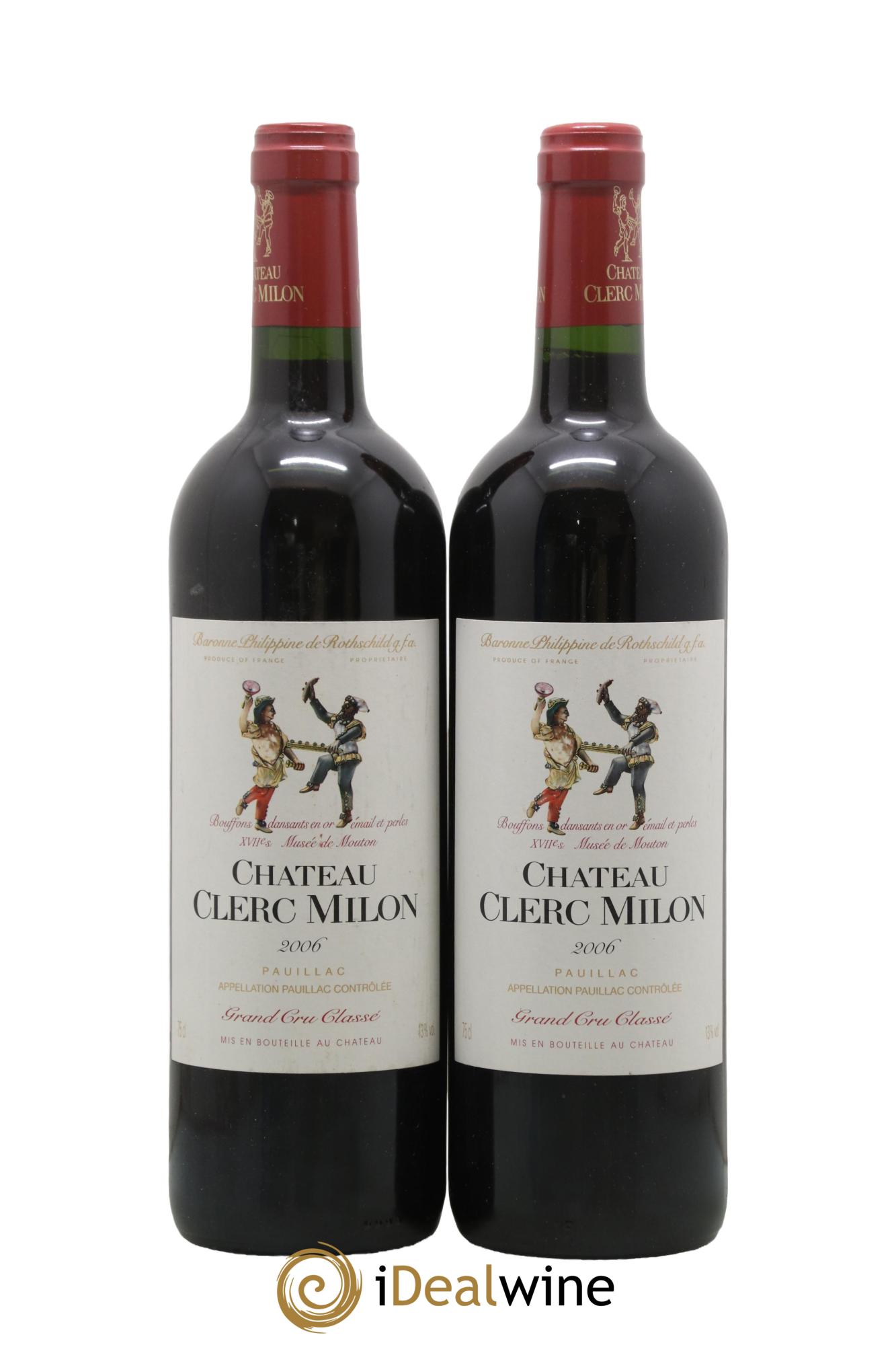 Château Clerc Milon 5ème Grand Cru Classé 2006 - Lot of 2 bottles - 0
