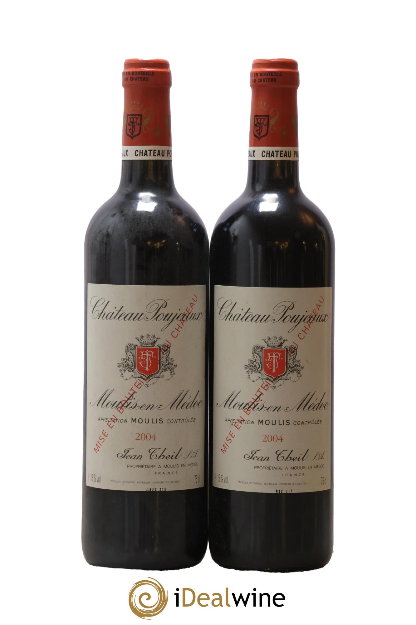 Château Poujeaux 2004 - Lot de 2 bouteilles - 0