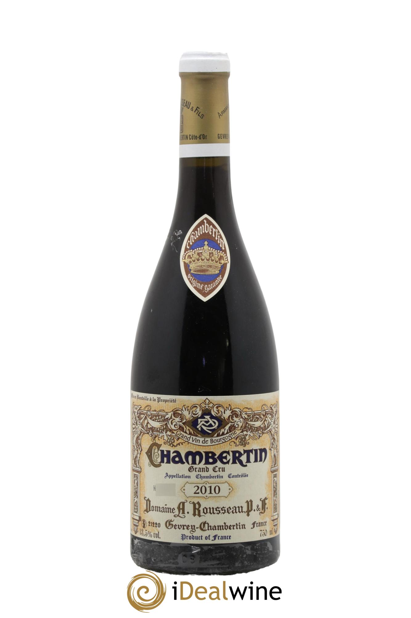 Chambertin Grand Cru Armand Rousseau (Domaine) 2010 - Lot de 1 bouteille - 0