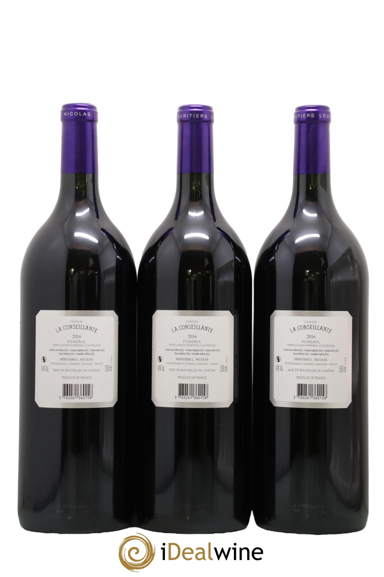 Château la Conseillante 2016 - Lot of 3 magnums - 1