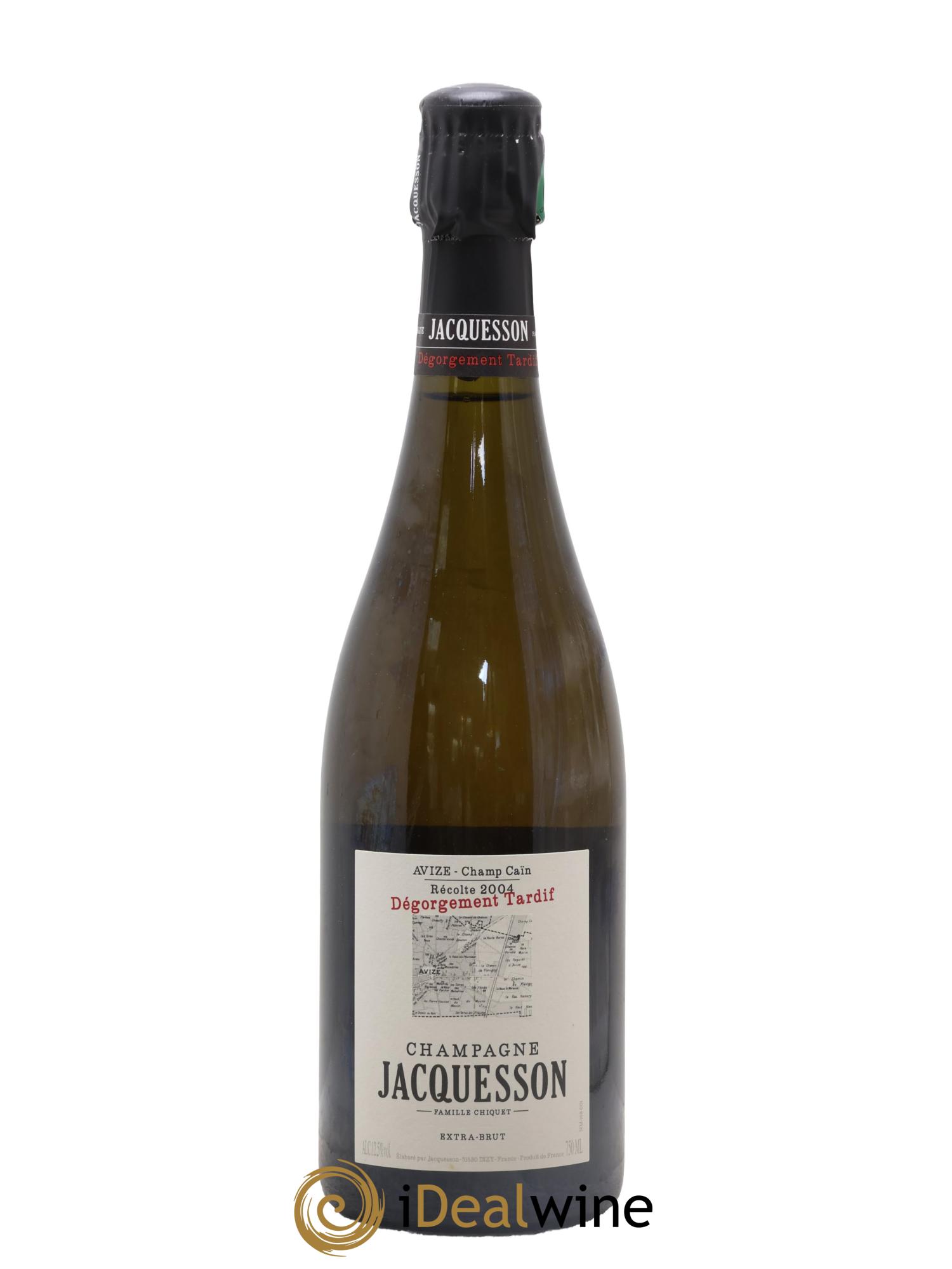 Champagne Avize Champ Caïn Extra-Brut Dégorgement Tardif Jacquesson 2004 - Lot de 1 bouteille - 0