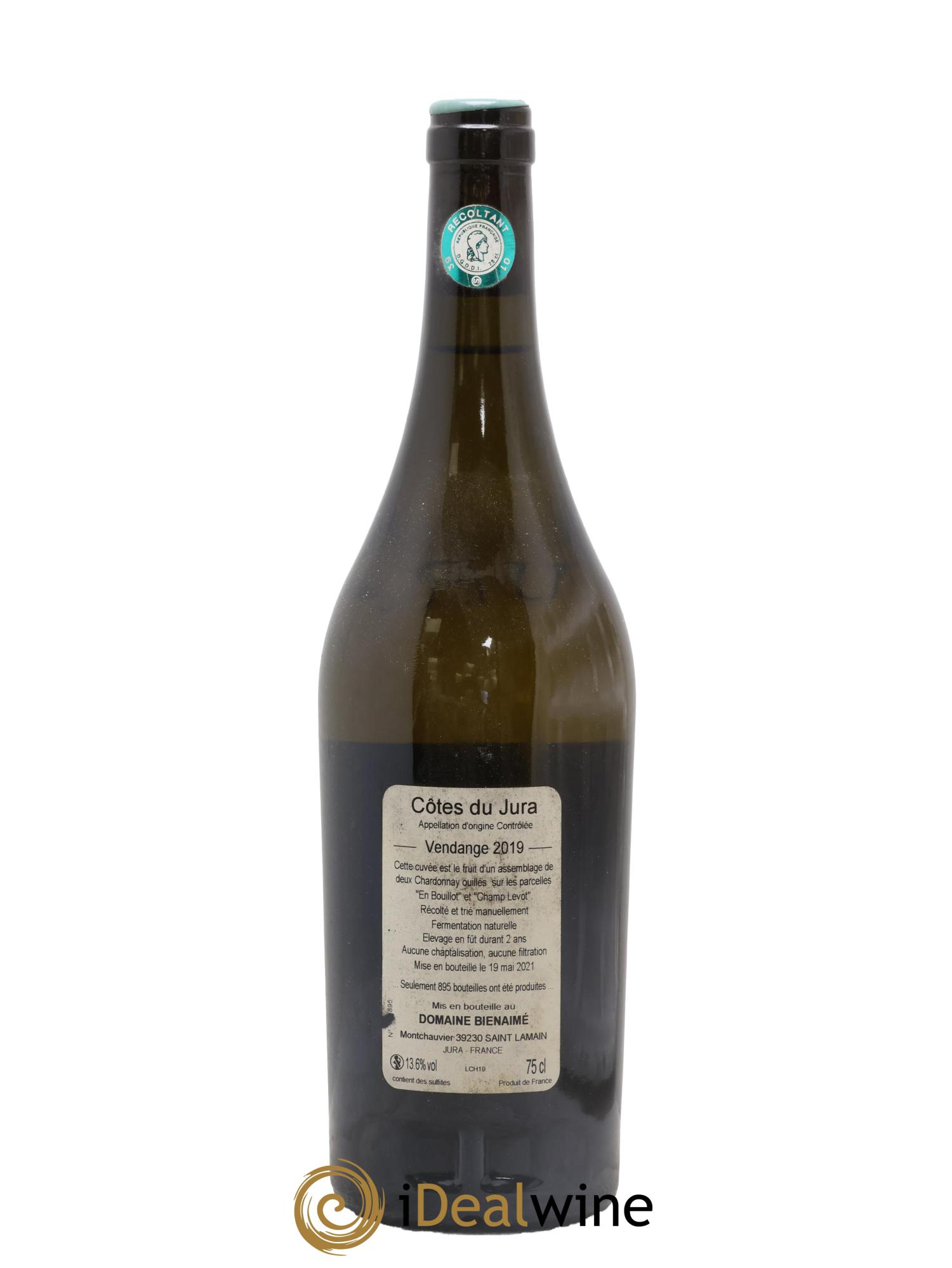 Côtes du Jura Chardonnay Bruno Bienaimé 2019 - Lot of 1 bottle - 1