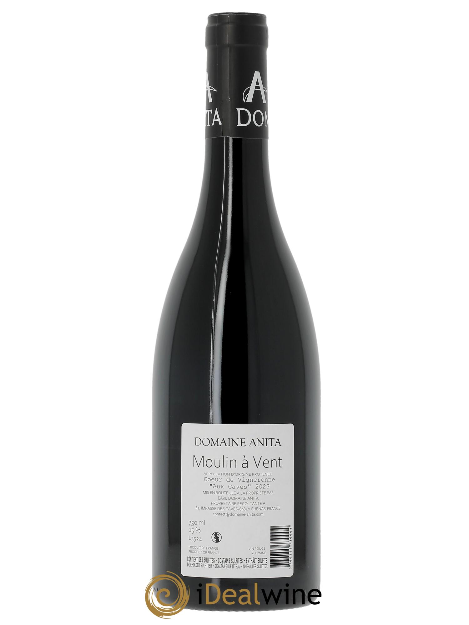 Moulin à Vent Coeur de Vigneronne aux Césars Domaine Anita  2023 - Lot de 1 bouteille - 1