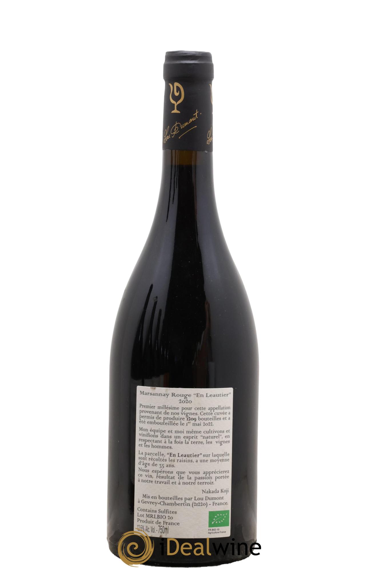 Marsannay En Leautier Koji et Jae Hwa 2020 - Posten von 1 Flasche - 1