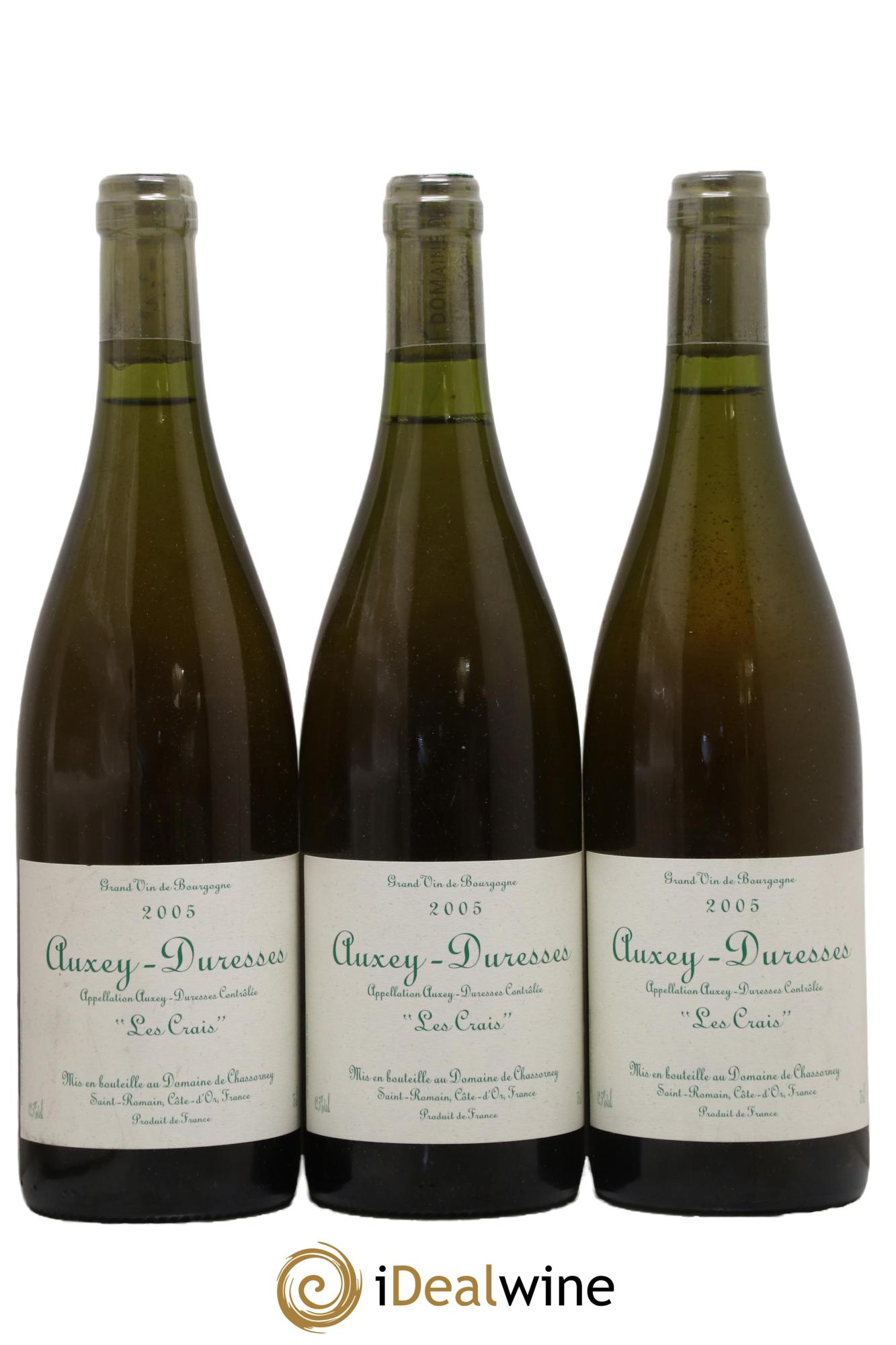 Auxey-Duresses Les Crais Domaine de Chassorney - Frédéric Cossard 2005 - Posten von 3 Flaschen - 0