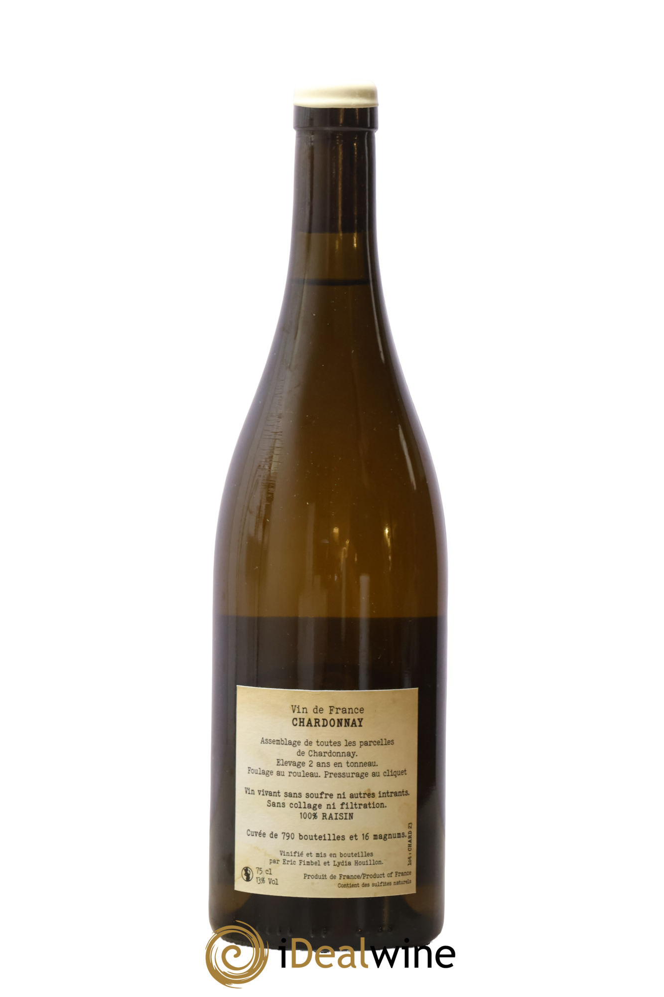 Vin de France Chardonnay Eric Fimbel & Lydia Houillon 2023 - Lot of 1 bottle - 1