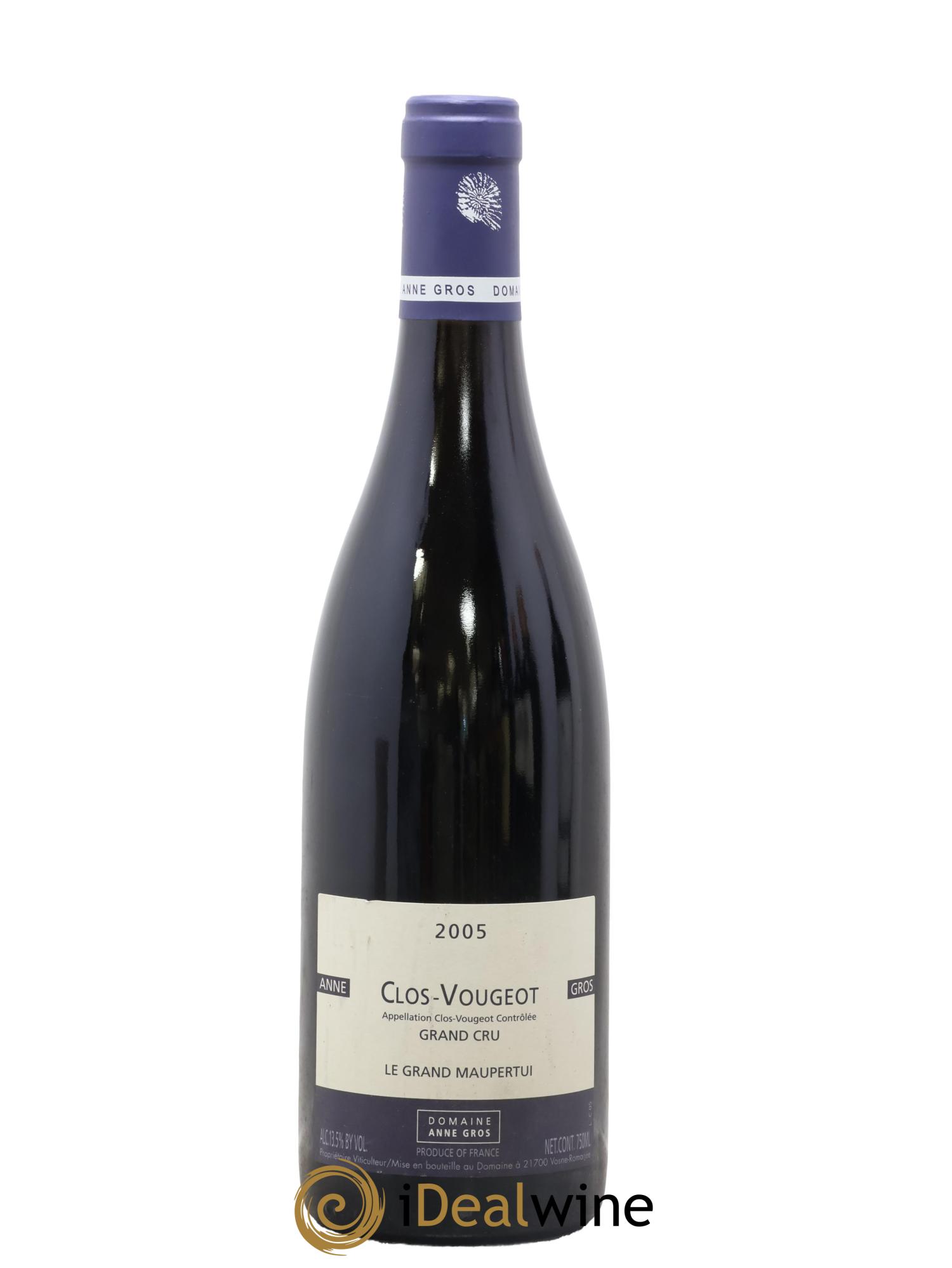 Clos de Vougeot Grand Cru Le Grand Maupertui Anne Gros 2005 - Posten von 1 Flasche - 0