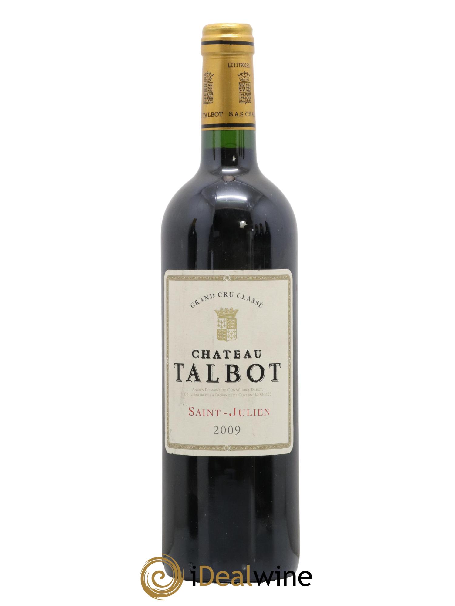 Château Talbot 4ème Grand Cru Classé 2009 - Lot de 1 bouteille - 0
