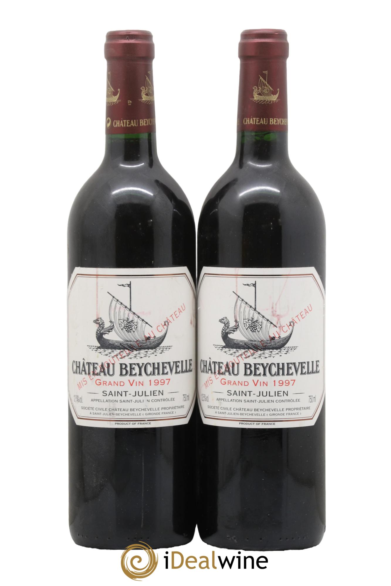 Château Beychevelle 4ème Grand Cru Classé 1997 - Lot of 2 bottles - 0