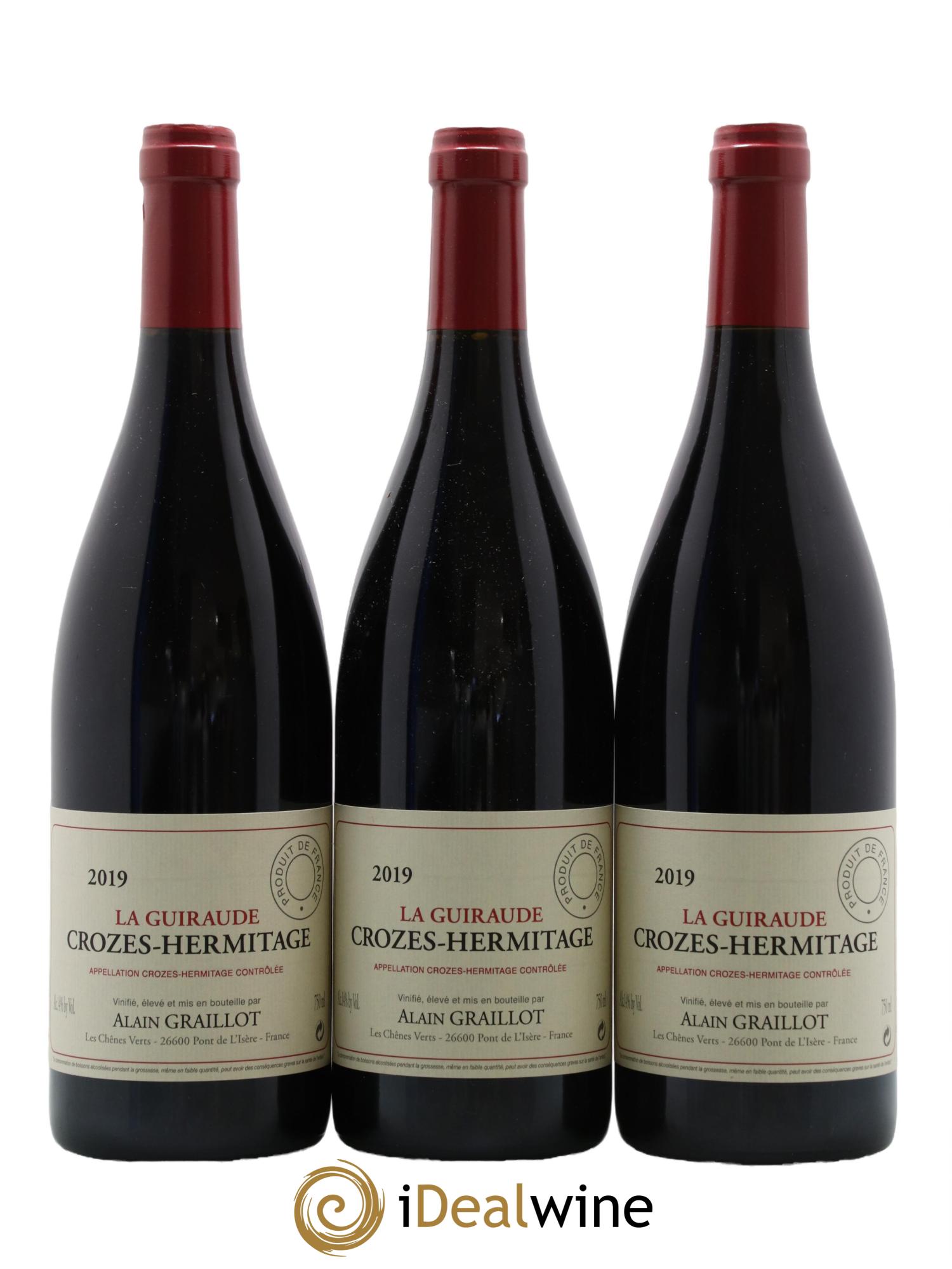 Crozes-Hermitage La Guiraude Domaine Graillot 2019 - Lot de 3 bouteilles - 0
