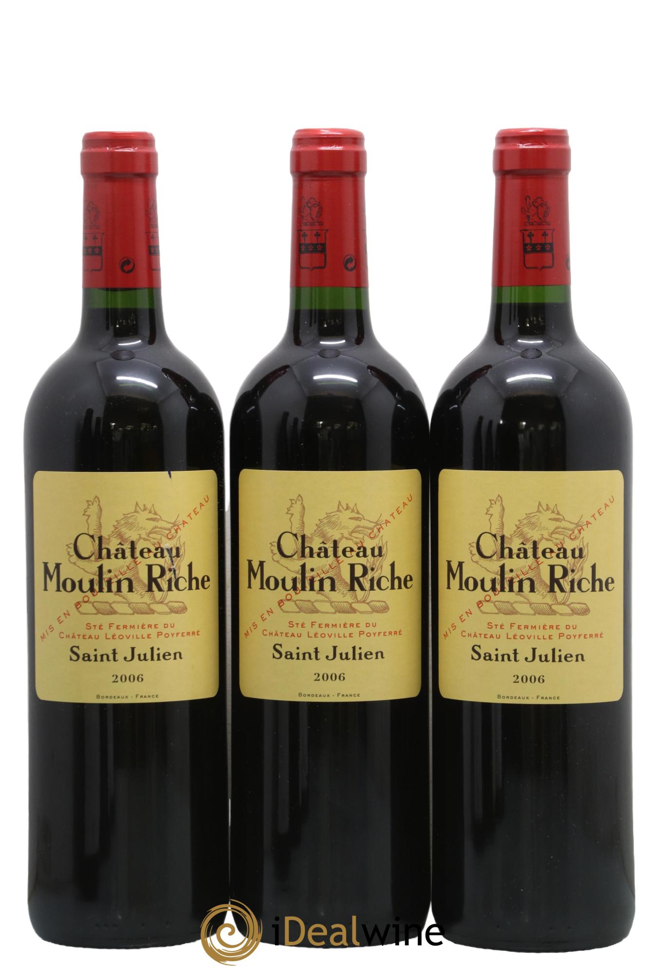 Château Moulin Riche 2006 - Lot de 3 bouteilles - 0