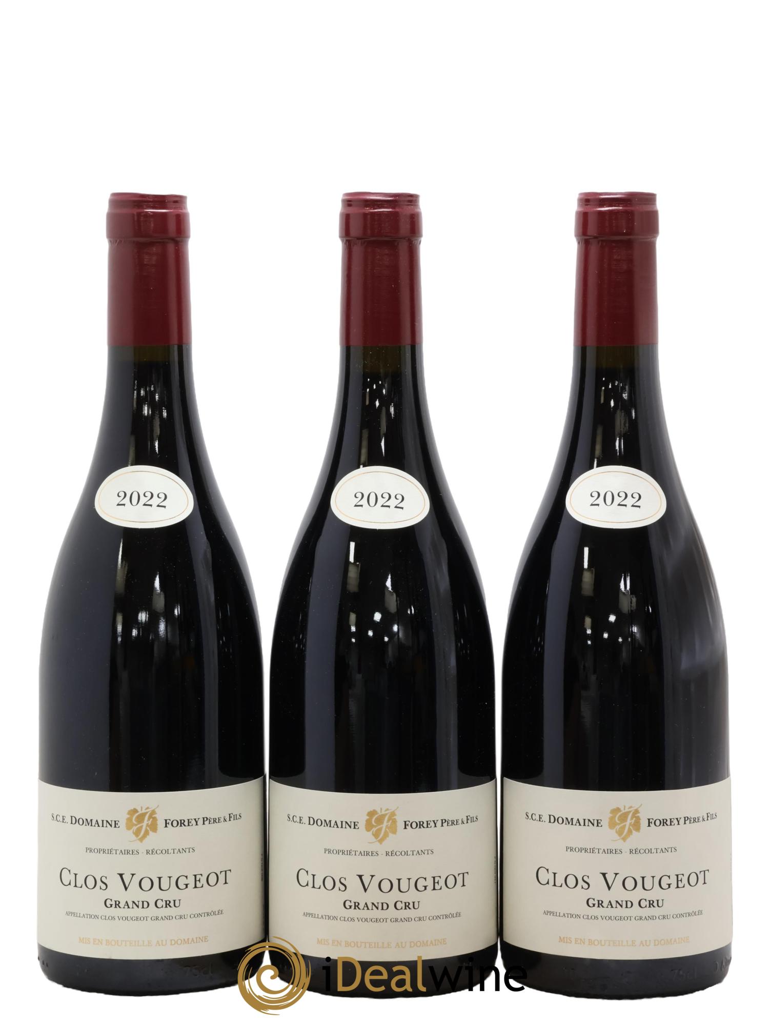 Clos de Vougeot Grand Cru Forey Père et Fils (Domaine) 2022 - Lot de 3 bouteilles - 0